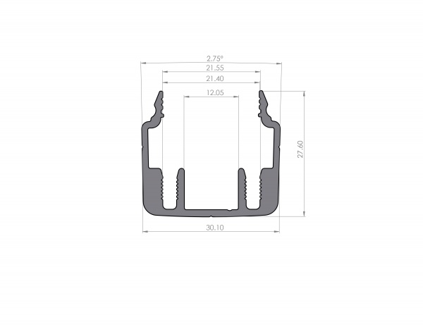 Cable duct profile 30x30